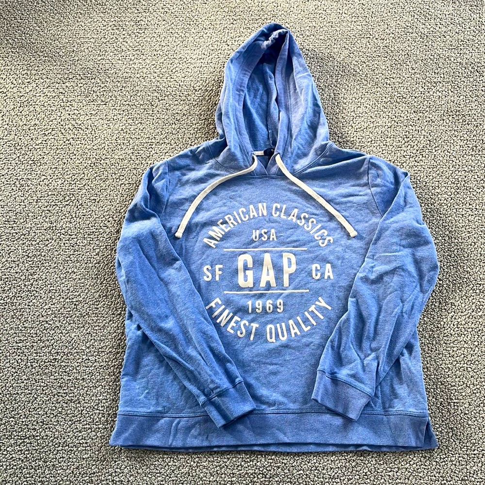 Gap Girls Large Hooded sweater light blue